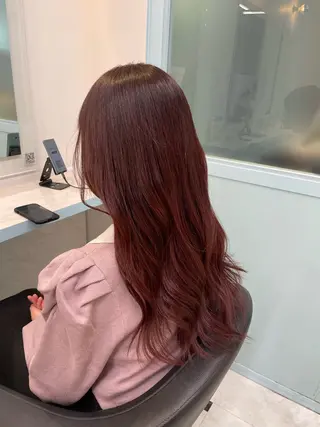 ロング カラー ヘアアレンジ 🇰🇷韓流暖色ヘア 🍒saaya🍒のヘアスタイル