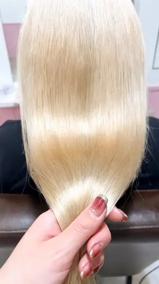 カラー ヘアアレンジ 艶髪ハイトーン/ ブロンド/Nagiのヘアスタイル