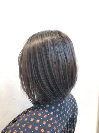 ミディアム カラー 池田 寿子のヘアスタイル