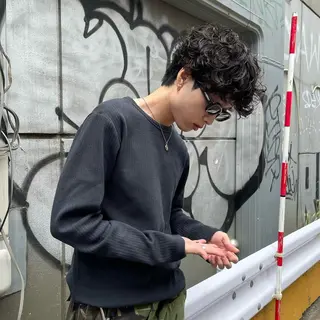 ミディアム パーマ メンズ O by toli™所属・久保田大賀 /札幌美容師のヘアスタイル