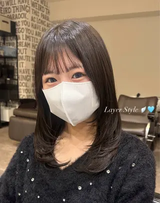 セミロング ミルキーな暖色 🩰 girly ♡ ノアのヘアスタイル