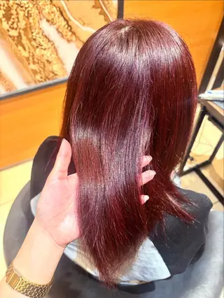 カラー 🫧いお/透明感艶 カラー/縮毛矯正🫧のヘアスタイル