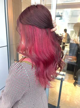 ロング カラー ヘアアレンジ 🌈インナーカラー ‘ショウマ’🌈のヘアスタイル