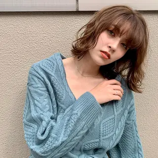 ミディアム カラー 髪質改善/縮毛矯正 鈴木裕介のヘアスタイル