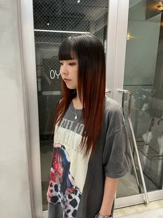 ミディアム カラー ボブ&艶髪透明感 カラー♡TOMOE♡のヘアスタイル