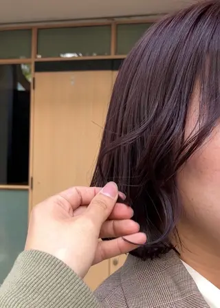 ミディアム カラー ヘアアレンジ 久野紗愛 【髪質改善　艶髪】のヘアスタイル