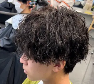 ミディアム パーマ ヘアアレンジ メンズ fifth 石川 凪のヘアスタイル