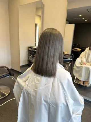 セミロング 髪質改善⚡️カラー 🍀武久 誠🍀のヘアスタイル