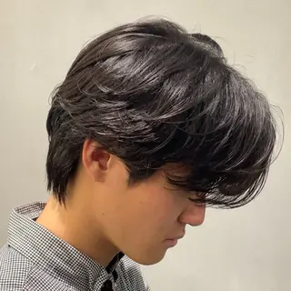 ミディアム パーマ ヘアアレンジ メンズ fifth 石川 凪のヘアスタイル