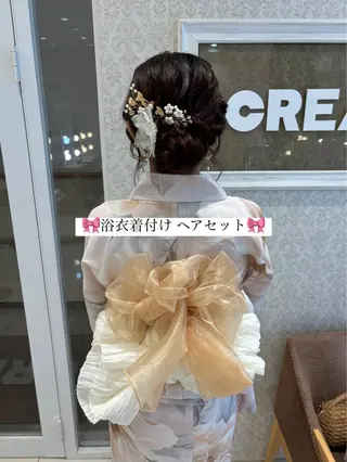 ブリーチなしカラー/ 暖色カラー/艶カラーのヘアスタイル