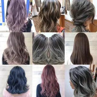 セミロング カラー 濱田 ヒデキのヘアスタイル