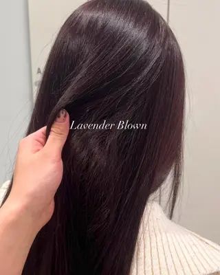 ロング カラー 顔周りカット／透明感 カラー／Kurumeのヘアスタイル