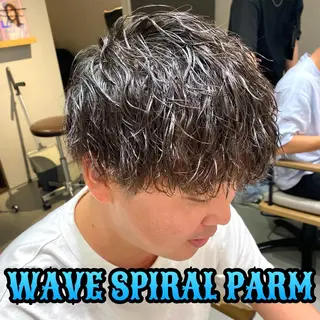 ミディアム パーマ メンズ unopulir 景山　凌のヘアスタイル