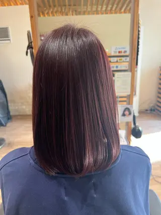 セミロング カラー 関口 友行のヘアスタイル