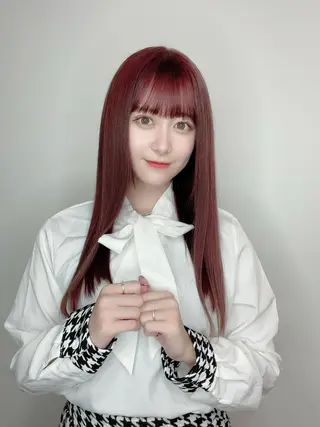 セミロング カラー 渋谷レイヤーカット❌ 縮毛矯正専門/武田涼のヘアスタイル