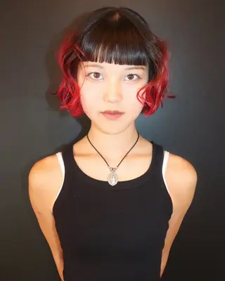 ショート カラー ヘアアレンジ @kyoniyy KYONIのヘアスタイル