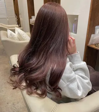 ロング カラー 【完全個室】髪質改善 暖色カラー/山崎唯奈のヘアスタイル