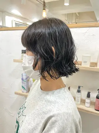 ショート パーマ 銀座No.1髪質改善 縮毛矯正/本木のヘアスタイル