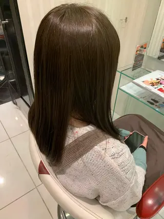 セミロング 縮毛矯正/髪質改善 EARTH髙橋のヘアスタイル