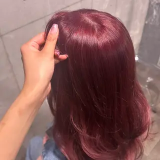 セミロング 横浜美容室/透明感 カラー/レイヤーのヘアスタイル