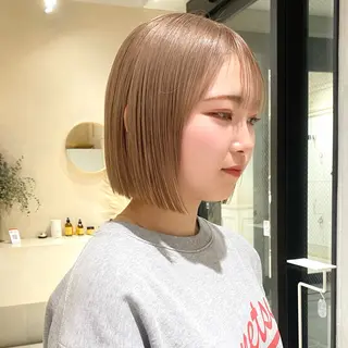 ショート カラー ボブ/ミニボブ 透明感カラーkadoのヘアスタイル