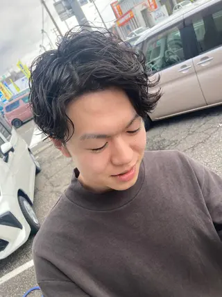 ミディアム パーマ メンズ パーマが得意な【最高 悠斗】のヘアスタイル