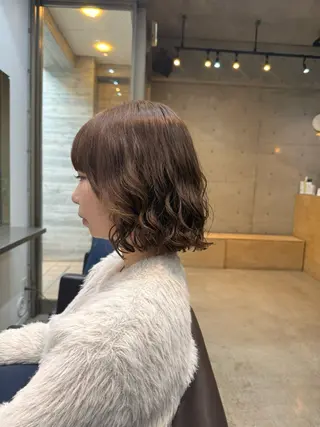 ミディアム 🌿朝5分でお洒落 パーマスタイル🌿のヘアスタイル