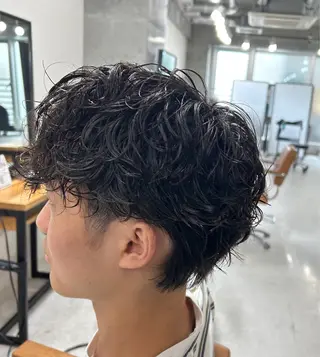 パーマ メンズ カズキ🌼曲がる 縮毛矯正のヘアスタイル