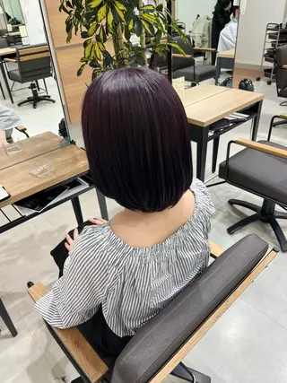 ミディアム カラー 韓国風ヘア さらのヘアスタイル