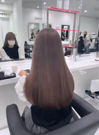セミロング カラー 渋谷人気1位✨カラー 縮毛、髪質改善のヘアスタイル
