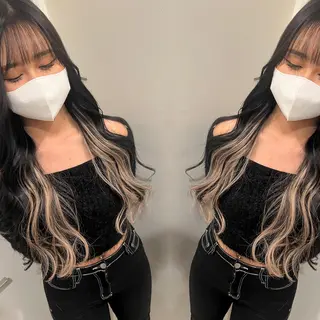 セミロング 🔥ハイトーンカラー ギャルNAOKI🔥のヘアスタイル