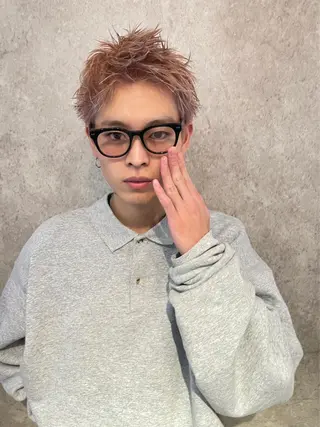 ショート カラー パーマ ヘアアレンジ メンズ ショートヘア原宿 fifth コシのヘアスタイル