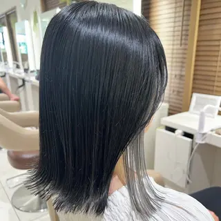 ミディアム 三箇島陽香/髪質改善 クロスパーマ縮毛矯正のヘアスタイル