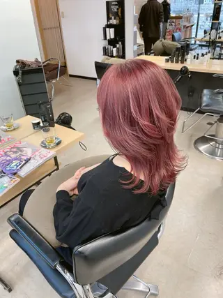 セミロング カラー Hair Labo NOSH六本松店のヘアスタイル