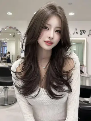 ロング 酸性ストレート/ 髪質改善/イソヤトモのヘアスタイル