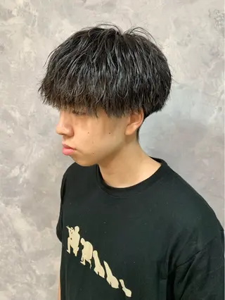 ショート パーマ メンズ 佐藤大翔🌐縮毛矯正 🌐メンズパーマのヘアスタイル