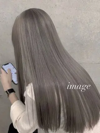ロング カラー ヘアアレンジ 海外風ニュアンス パーマ/たいきのヘアスタイル