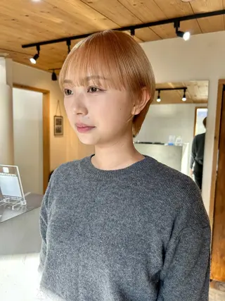 ショート カラー ヘアアレンジ 🧸艶々韓国ヘア 🧁mizunaのヘアスタイル