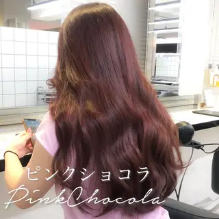 ロング カラー ガーリー♡女の子っぽ ヘア♡ピンクカラー♡のヘアスタイル
