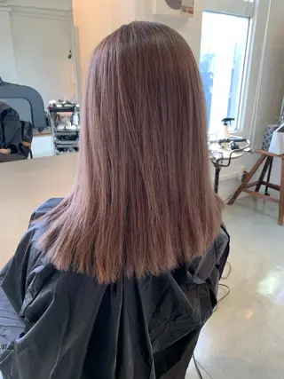 セミロング カラー 船津武俊 フナツタケトシのヘアスタイル