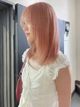 セミロング カラー 安部佑哉/ハイトーン /レイヤー/ブリーチのヘアスタイル