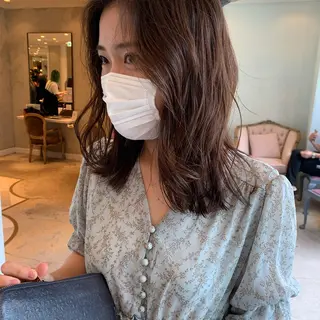 ロング カラー SAKINO. ベージュカラーのヘアスタイル