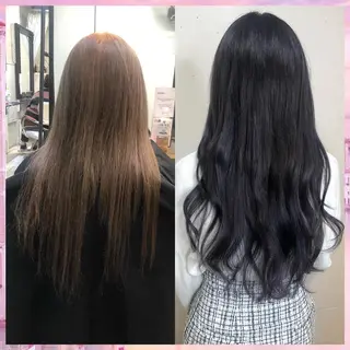 ロング カラー ヘアアレンジ 八巻 晴香のヘアスタイル