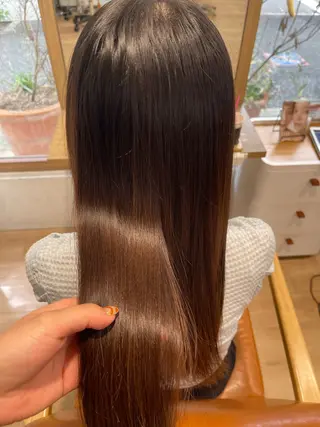 ロング 金山／森心乃　カット ブリーチモデル募集中のヘアスタイル