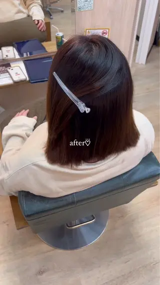 ミディアム カラー MAHIRU🤍 艶髪・ストレート🫧のヘアスタイル
