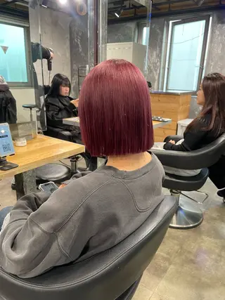 ミディアム カラー ハイトーン 横浜💞ミオのヘアスタイル