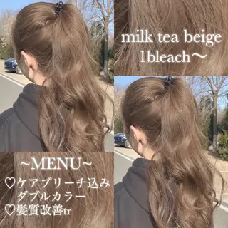 ロング カラー 色落ち綺麗🩰ハイ トーン🎀RINKAのヘアスタイル