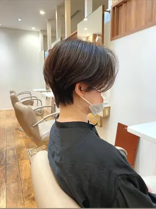 ショート カラー パーマ 🍃服部 雅哉🍃銀座◎のヘアスタイル