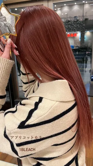ロング カラー ルナ|縮毛矯正 ×デザインカラー🥝のヘアスタイル