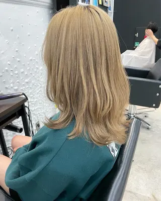 ミディアム カラー 美髪縮毛/インナー カラー ERINA✨のヘアスタイル